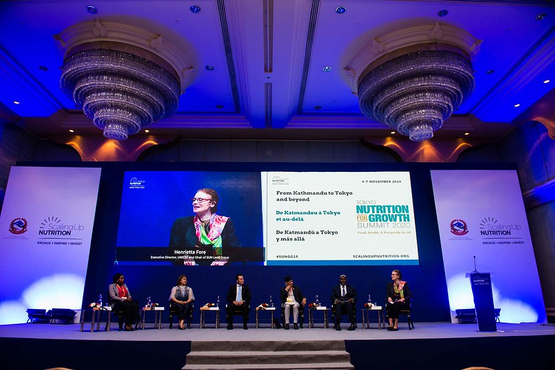 Scaling Up Nutrition (SUN) Movement Global Gathering 2019: Panelist presenting the path to the Nutrition for Growth Summit in 2020.