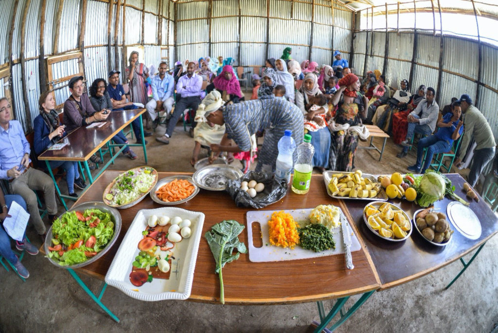 People attending a cooking class